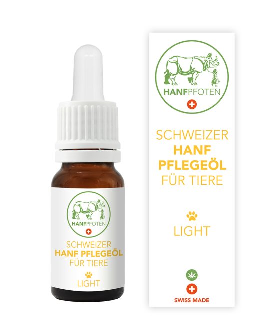 Hanfpfoten Schweizer Hanfpflegeöl für Tiere LIGHT 10 ml